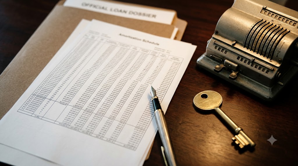 Senior loan officer reviewing mortgage disclosures and non-QM approval terms with borrowers